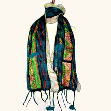 Load image into Gallery viewer, Sari Collage Scarf: Light Gray