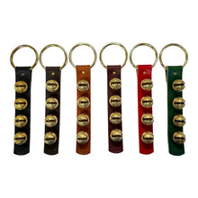 Load image into Gallery viewer, Traditional Strap Bells - #2 Size Bells - 4 Bells on Strap: Black / Brass