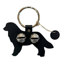 Load image into Gallery viewer, Designer Door Chime - Great Pyrenees / Golden Retriever: Black / Brass
