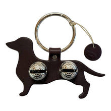 Load image into Gallery viewer, Designer Door Chimes - Dachshund: Dark Brown / Brass