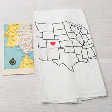 Load image into Gallery viewer, Custom Map Tea Towels - Customizable - State Pride: Connecticut