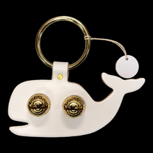Load image into Gallery viewer, Designer Door Chimes - Whale: Blue / Brass