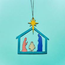 Load image into Gallery viewer, Nativity Ornament recycled metal art cheap Christmas gifts