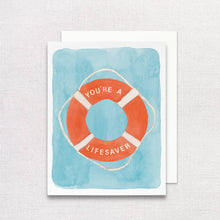 Load image into Gallery viewer, You're a Lifesaver Greeting Card | Coastal Thank You Card