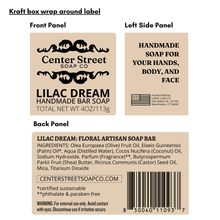 Load image into Gallery viewer, Lilac Dream Vegan Handmade Soap Bar - 4oz