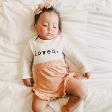 Load image into Gallery viewer, Organic Cotton Baby Bodysuit | Long Sleeve | Loved. : 0-3m