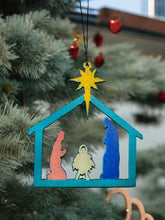 Load image into Gallery viewer, Nativity Ornament recycled metal art cheap Christmas gifts