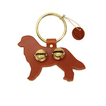 Load image into Gallery viewer, Designer Door Chime - Great Pyrenees / Golden Retriever: Black / Brass