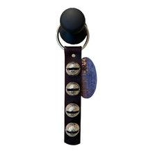Load image into Gallery viewer, Traditional Strap Bells - #2 Size Bells - 4 Bells on Strap: Light Brown / Brass