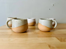 Load image into Gallery viewer, Handmade Criss-Cross Espresso Mug/Tea Cup: Speckled mint