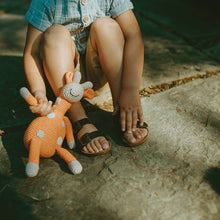 Load image into Gallery viewer, Plush Giraffe Toy – Handmade Organic Cotton : Orange