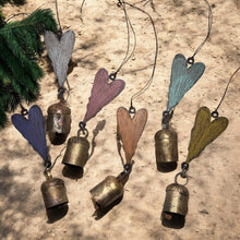 Load image into Gallery viewer, Heart Ornament cute gifts wind chime metallic retro fun gift