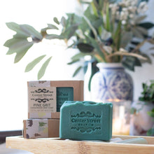 Load image into Gallery viewer, Pine Grit Exfoliating Handmade Soap Bar- 4oz