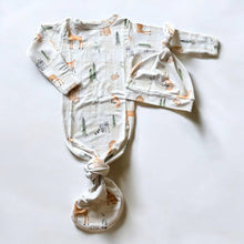 Load image into Gallery viewer, Woodland Animal Bamboo Knotted Gown and Hat