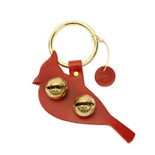 Load image into Gallery viewer, Designer Door Chimes - Cardinal: Red / Brass