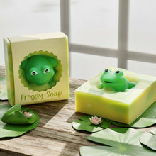 Load image into Gallery viewer, Froggy Handmade Soap Bar for Kids NATURAL VEGAN COLD PROCESS: Lemongrass