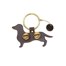 Load image into Gallery viewer, Designer Door Chimes - Dachshund: Dark Brown / Brass