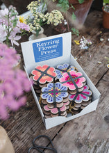 Load image into Gallery viewer, Keyring Flower Press - Pinks & Blues (US landed)