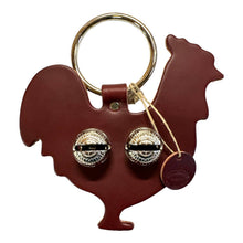 Load image into Gallery viewer, Designer Door Chimes - Rooster: Red / Brass