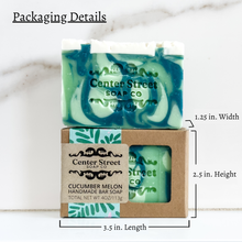 Load image into Gallery viewer, Cucumber Melon Vegan Handmade Soap Bar - 4oz