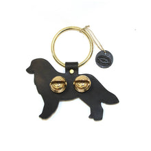 Load image into Gallery viewer, Designer Door Chime - Great Pyrenees / Golden Retriever: Black / Brass