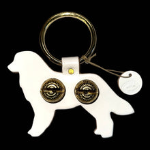Load image into Gallery viewer, Designer Door Chime - Great Pyrenees / Golden Retriever: Black / Brass