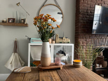 Load image into Gallery viewer, Handmade Round Bottom vases – Two Sizes -Unique Ceramic : Speckled mint / Large