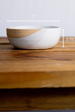 Load image into Gallery viewer, Handmade wide low bowl- ceramic rice bowl : Speckled mint