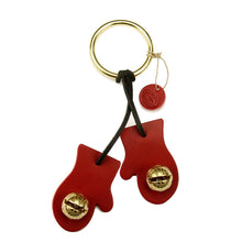 Load image into Gallery viewer, Designer Door Chimes - Mittens: Red / Brass