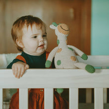 Load image into Gallery viewer, Plush Giraffe Toy – Handmade Organic Cotton : Orange