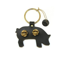 Load image into Gallery viewer, Designer Door Chimes - Pig: Bright Pink / Brass