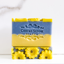Load image into Gallery viewer, Sunflower Sandalwood Fall Handmade Bar Soap- 4oz