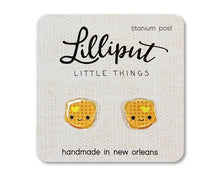 Load image into Gallery viewer, Kawaii Waffle Earrings // Cute Novelty Earrings