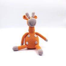 Load image into Gallery viewer, Plush Giraffe Toy – Handmade Organic Cotton : Orange