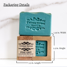 Load image into Gallery viewer, Pine Grit Exfoliating Handmade Soap Bar- 4oz