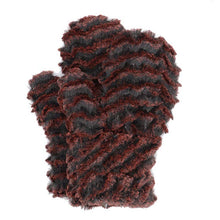 Load image into Gallery viewer, Faux Fur Handmade Women's Mittens: Cozy Cable in Ash / Faux Fur 100% Polyester / Mittens