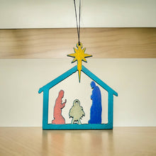 Load image into Gallery viewer, Nativity Ornament recycled metal art cheap Christmas gifts