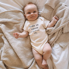Load image into Gallery viewer, Organic Baby Bodysuit | Short Sleeve | Home is Where Mama is: 12-18m