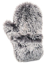 Load image into Gallery viewer, Faux Fur Handmade Women's Mittens: Cozy Cable in Ash / Faux Fur 100% Polyester / Mittens