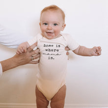 Load image into Gallery viewer, Organic Baby Bodysuit | Short Sleeve | Home is Where Mama is: 12-18m