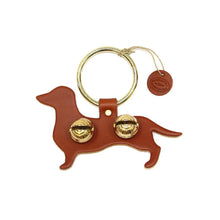 Load image into Gallery viewer, Designer Door Chimes - Dachshund: Dark Brown / Brass