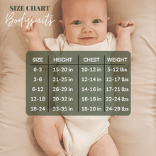 Load image into Gallery viewer, Hello I'm New Here Clay Organic Cotton Baby Bodysuit Long Sleeve: 0-3M