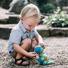 Load image into Gallery viewer, Stegosaurus Plush Dino Rattle – Green