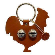 Load image into Gallery viewer, Designer Door Chimes - Rooster: Red / Brass