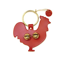 Load image into Gallery viewer, Designer Door Chimes - Rooster: Red / Brass