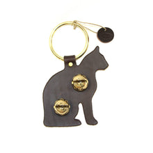Load image into Gallery viewer, Designer Door Chimes - Cat: Dark Brown / Brass