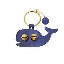 Load image into Gallery viewer, Designer Door Chimes - Whale: Blue / Brass