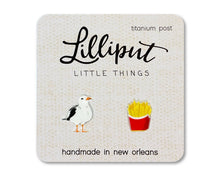 Load image into Gallery viewer, Seagull & French Fries Earrings // Funny Earrings