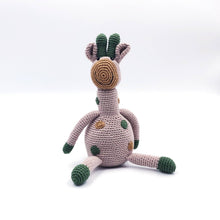 Load image into Gallery viewer, Plush Giraffe Toy – Handmade Organic Cotton : Orange