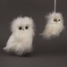 Load image into Gallery viewer, White Owl Christmas Ornament
